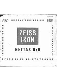 Zeiss Ikon Nettax 6x6 manual. Camera Instructions.